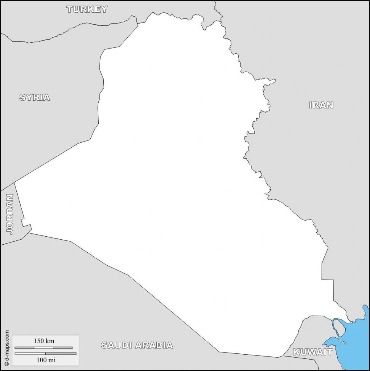 Žemėlapis Irako tuščias