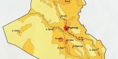 Žemėlapis Irako gyventojų