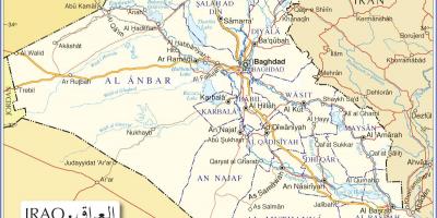 Žemėlapis Irako keliai