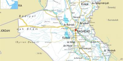 Žemėlapis Irako upės