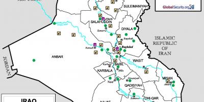 Žemėlapis Irako oro uostai